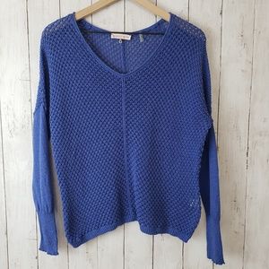 🔥 Rebecca Taylor blue mesh knit top, small